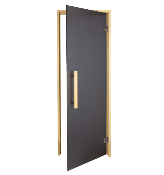 Дверь для бани и сауны Tesli Lux Graphite Sateen 1900х700 016252 фото