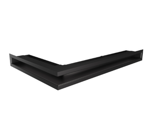 Вентиляційна решітка для каміна 60х600х400 SAVEN Loft Angle кутова права чорна Loft/NP/6/60/40/BL фото