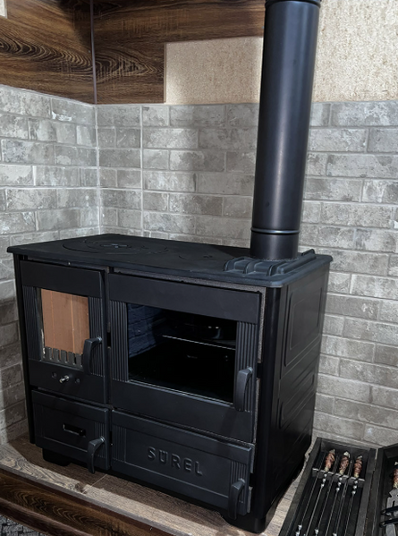 Duval EK-5136 BL (BLACK EDITION) Піч-камін опалювально-варильна EK-5136 BL фото