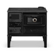 DUVAL EK-4012 BL (BLACK EDITION). Дров'яна піч-кухня &laquo;євро буржуйка&raquo; з духовкою EK-4012 BL фото 1