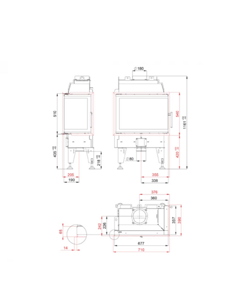 Камінна топка BeF KOMPAKT F. 8 CP PASSIVE 000-0010038 фото