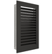 Вентиляционная решетка для камина SAVEN Hide Vertical 30x17 черная HV/30/17/BL фото 4