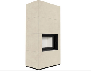 Камин Kratki FLOKI BOX 8 kW Ø 160 в корпусе с керамогранита FOKOS SALE FLOKI/S/PF/Q/F/S фото