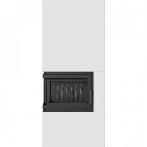 Камін Kratki SIMPLE 12 BS ліва в обудові BOX стальний - білий SIMPLE/BOX/L/S/BIANCO фото