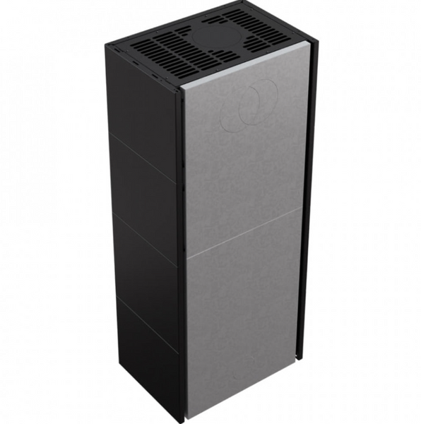 Камін Kratki SIMPLE 12 BS ліва в обудові BOX стальний - чорний SIMPLE/BOX/L/S/BLACK фото