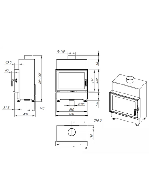 Каминная топка Nordflam ROTEN STANDARD ROTEN STANDARD фото
