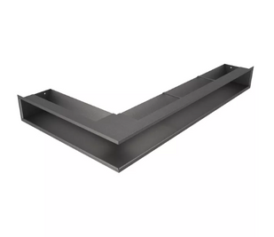 Вентиляційна решітка для каміна 95х800х450 SAVEN Loft Angle кутова права графітова LOFT/NP/9,5/80/45/G фото