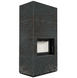 Камін Kratki FLOKI BOX 8 kW &Oslash; 160 в обудові з керамограніту OXIDE NERO FLOKI/S/PF/Q/O/N фото 1