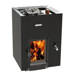 Дров'яна піч Harvia Linear 22 RS GreenFlame&reg; (з вбудованим баком для води праворуч) WKLI22GRSM-WKLI20GRSM фото